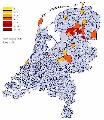 Geografische spreiding Fledderus in Nederland