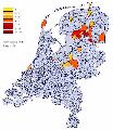Geografische spreiding Fledderus in Nederland
