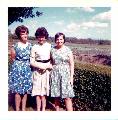 From left to right Gretje Luinenburg (daughter of Franke Jacobs Luinenburg and Ybeltje Klijnsma) ,Elsie Luinenburg (daughter of Tamme Huites Luinenburg and Ibeltje Falkena) and Geeske Luinenburg (sister of Gretje)