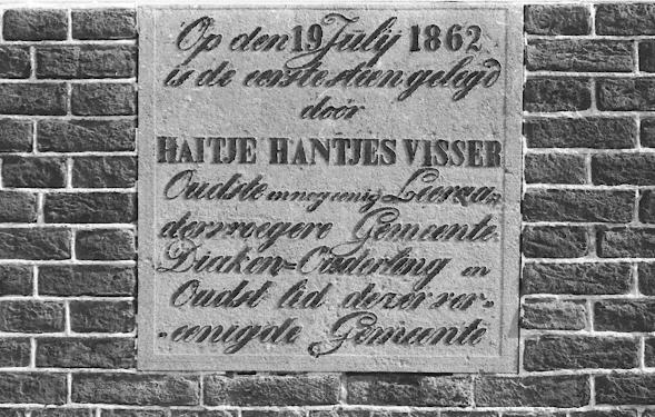 Haitje Hantjes Visser layed the first stone of the new build church in 1862