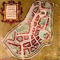 Oude kaart Bolsward in de tijd van Gysbert Japicx  en Jacob Gysbert