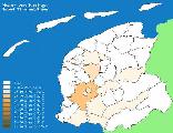 Geografische spreiding van de Hasinga's in Friesland